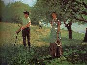 Winslow Homer Waiting for reply oil